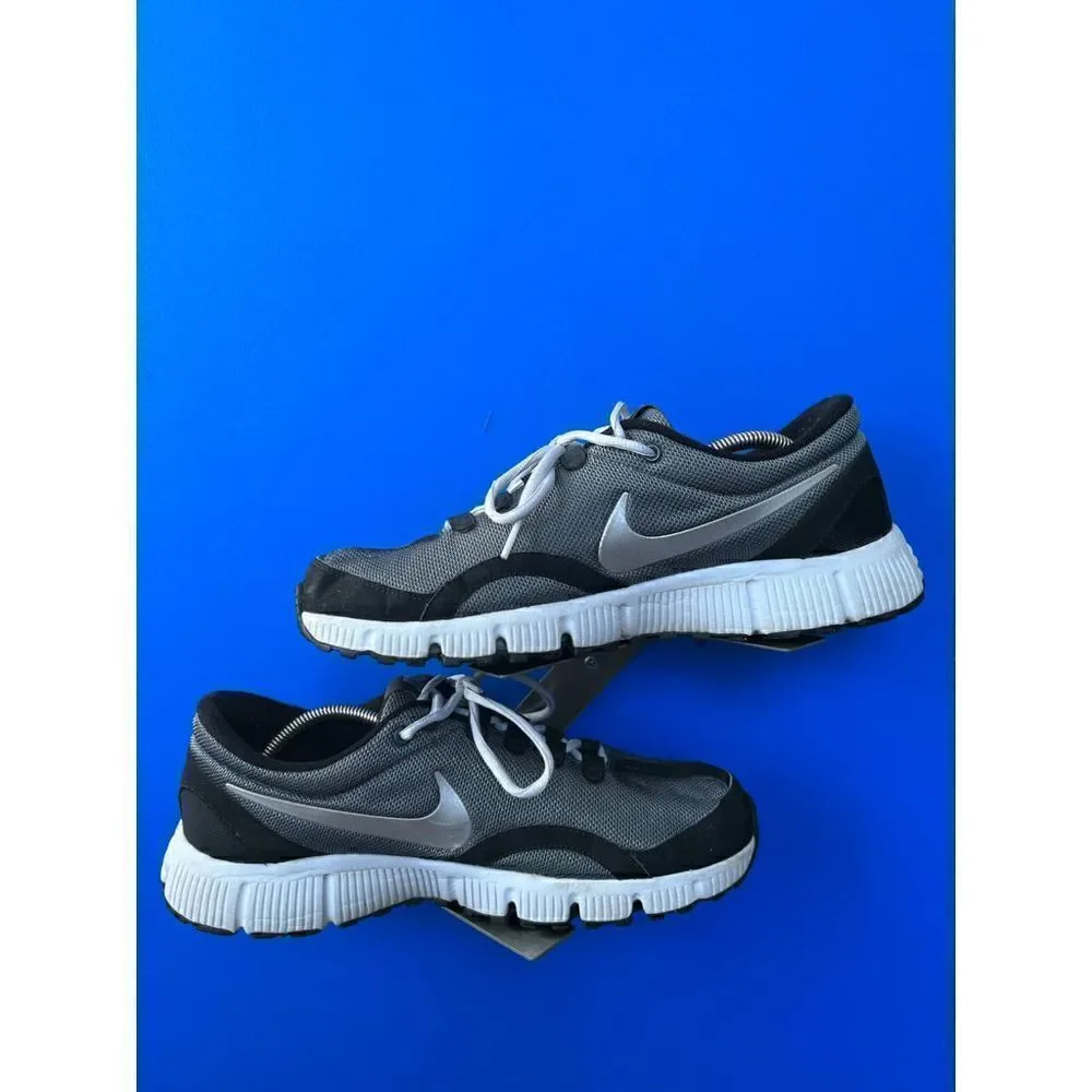 Nike Dual Fusion RN 386499-001 Men's Sz 12 Black Silver Gray Waffle Sole